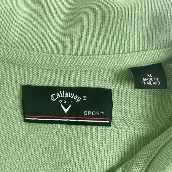 Callaway Golf Polo Shirt Green Short Sleeve Pullover Sport -Size XL - Picture 3 of 7